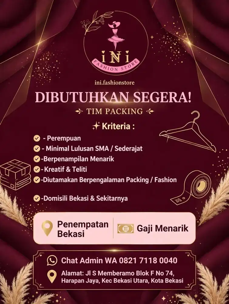 Lowongan Tim packing