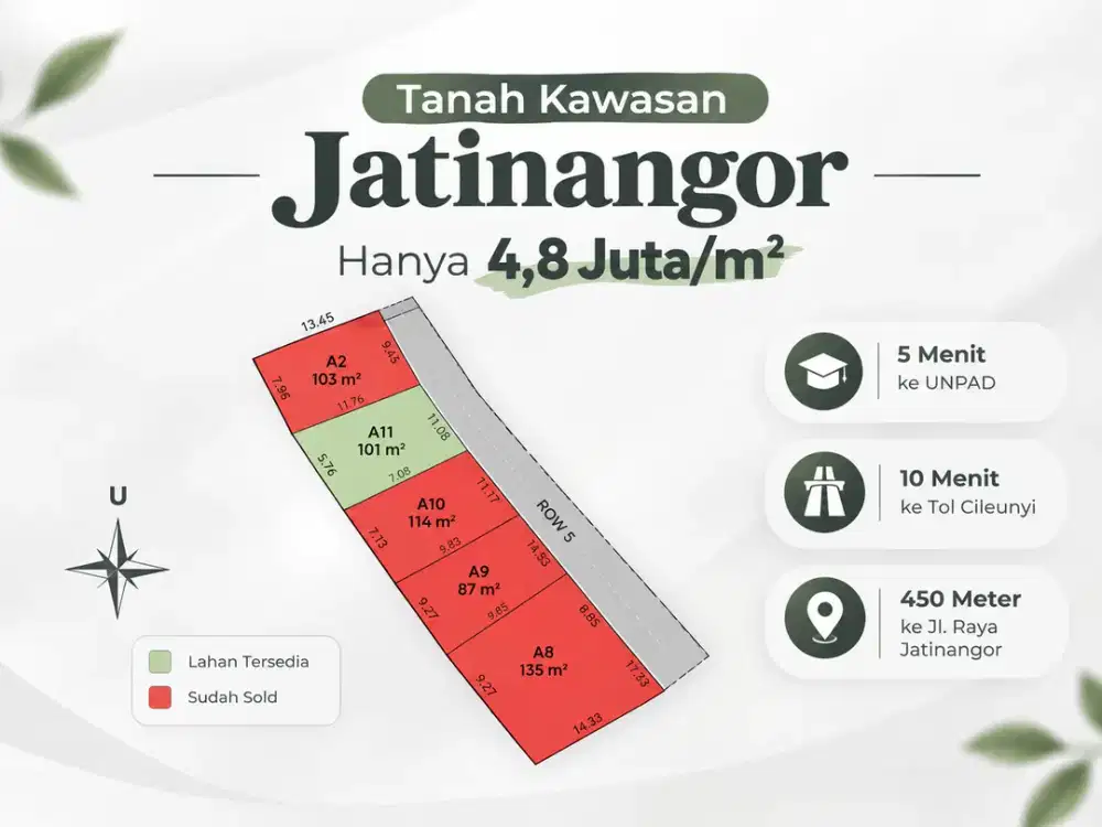 Tanah Kavling Jatinangor, Dekat Unpad - Luas 227M²