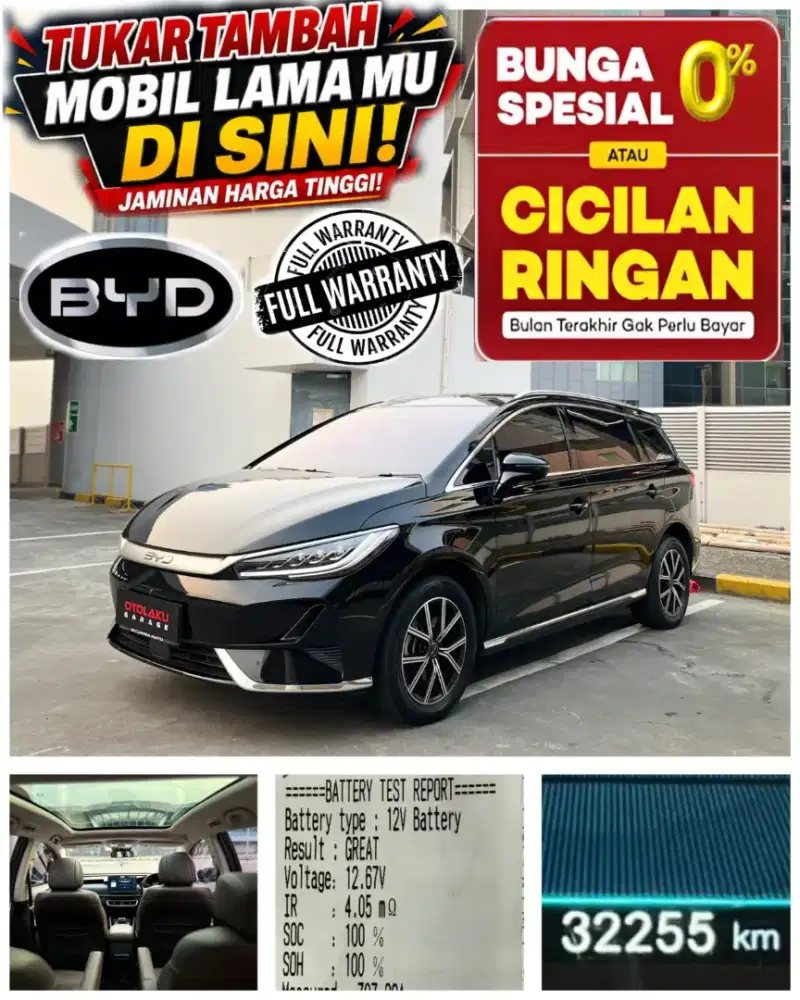 [FULL GARANSI LOWKM] BYD M6 EV SUPPERRIOR CAPTSEAT PANORAMIC HIGHSPEK