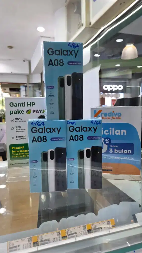 Samsung A08 4+4/64 Baru garansi resmi.pengajuan cicilan bisa by wa