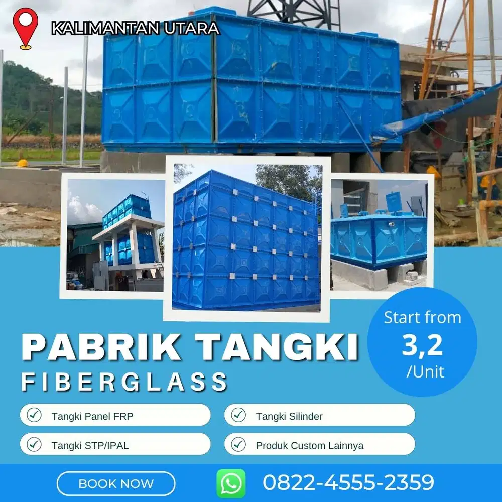 Tangki Fiberglass-Panel Tank, Roof Tank & Ground Tank Nunukan