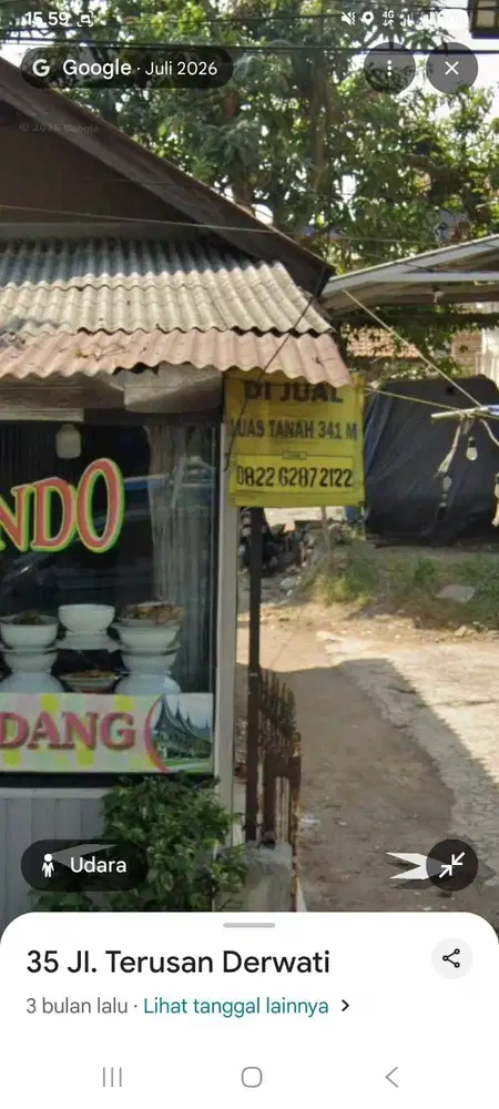 Jual tanah untuk usaha /kostan  pinggir jalan Ciwastra Bodogol