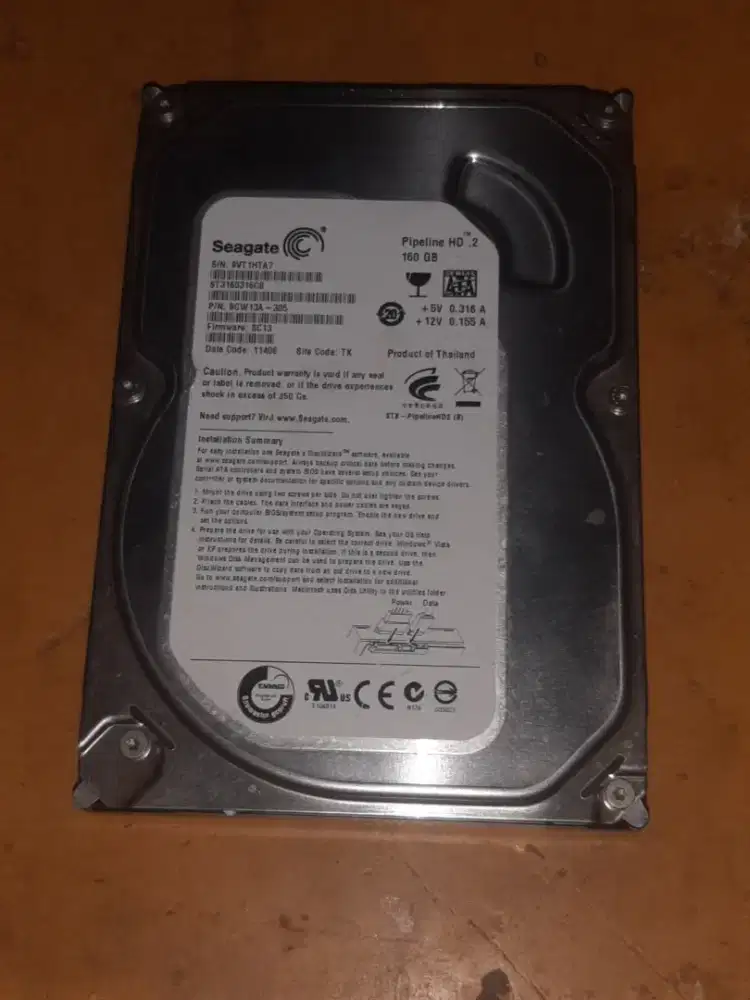 Hardisk Seagate Pipeline HD 160 GB