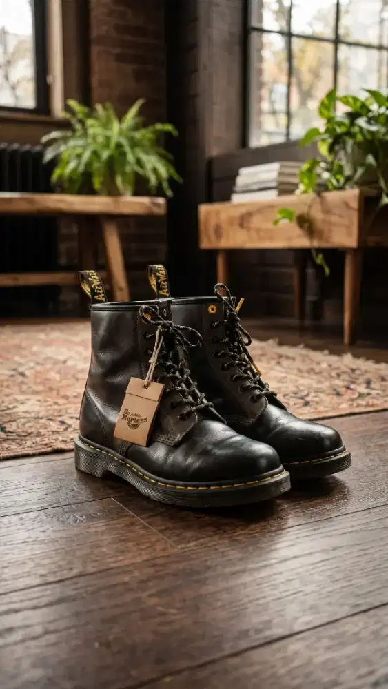 Sepatu DocMart full kulit kondisi mulus hanya 1 harga damai