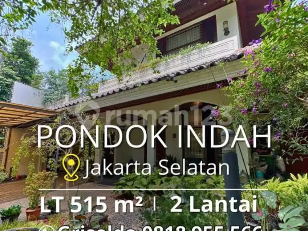 DIJUAL RUMAH LOKASI TENANG LOKASI MUDAH DI AKSES Pondok Indah - Jakarta Selatan