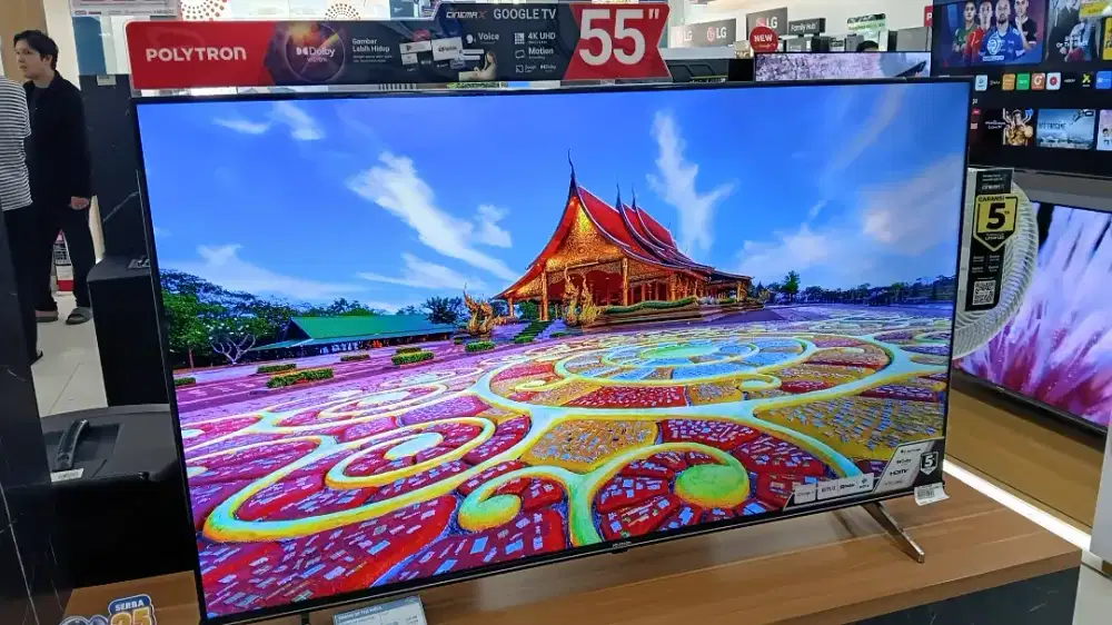 CICILAN HOME CREDIT POLYTRON UHD GOIGLE TV 55 INCH
