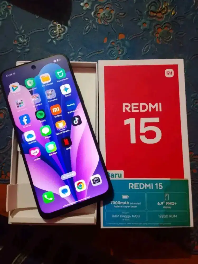 REDMI 15 8/128 MULUS FULLSET