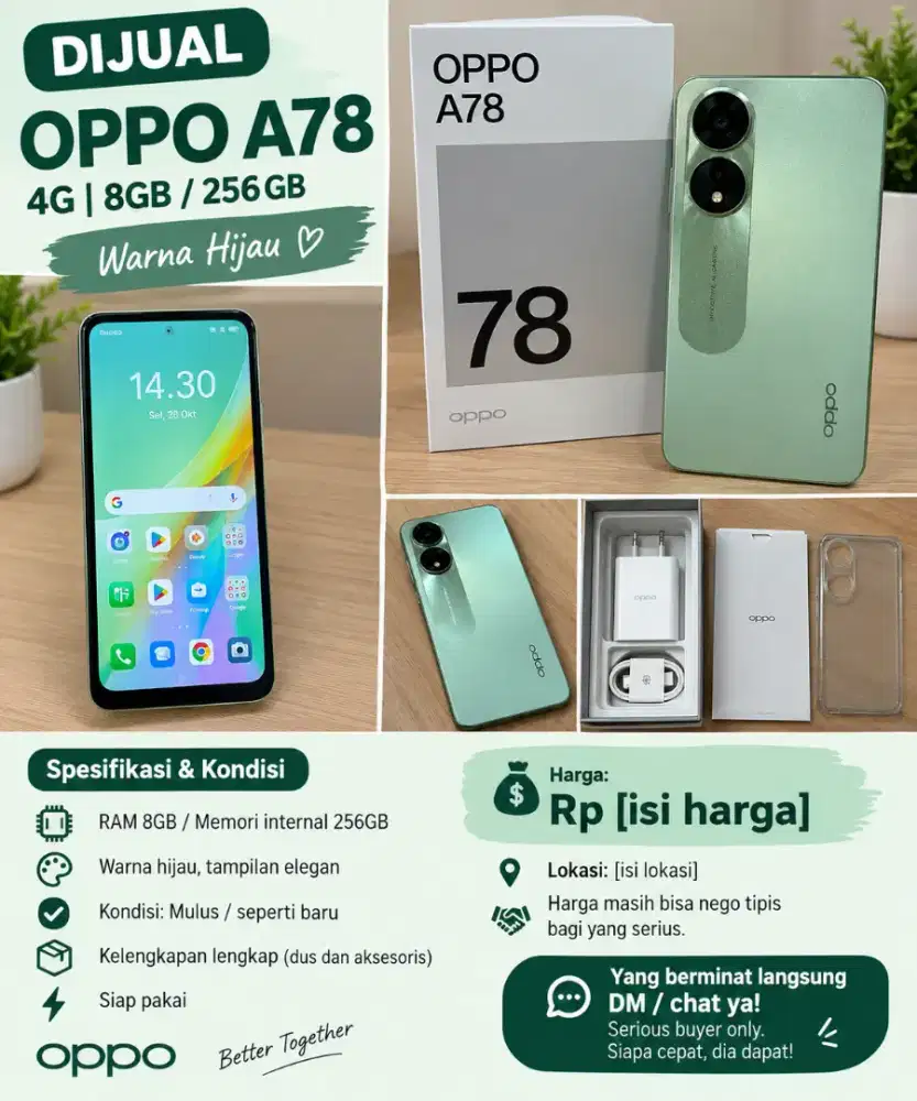 Oppo A78 8/256 4G Warna