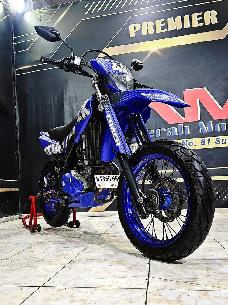 Yamaha WR 155cc blue glossy mewah th 2021. Anugerah motor rungkut