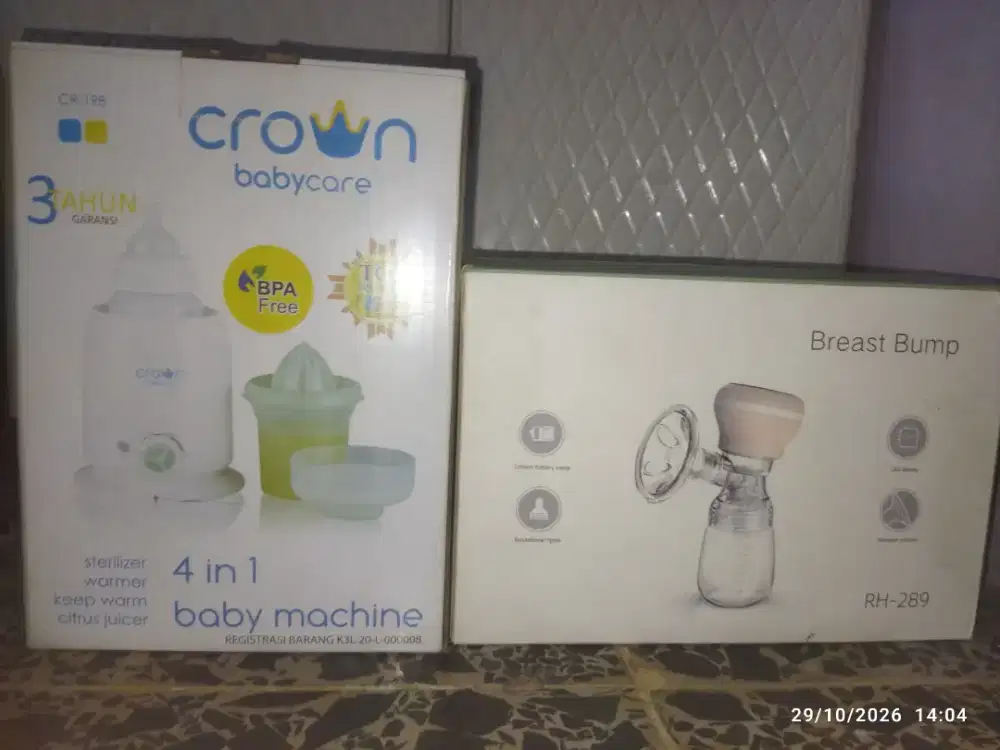 Paket perlengkapan bayi Crown CR-198 + pompa asi RH-289 fullset