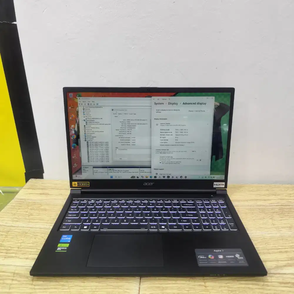 Acer Aspire 7 A715-59G Core i5-13420H Ram 16gb Ssd 512gb RTX 3050