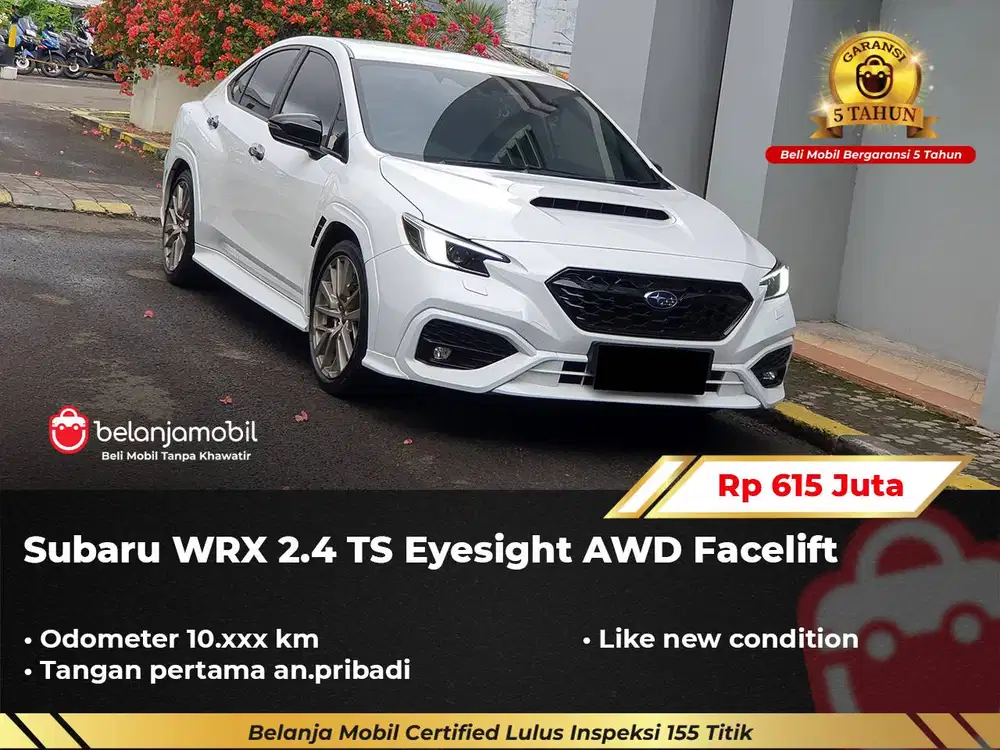 [ GARANSI 5THN AWD LOW KM ] Subaru WRX 2.4 TS Eyesight 2022/2023/2024