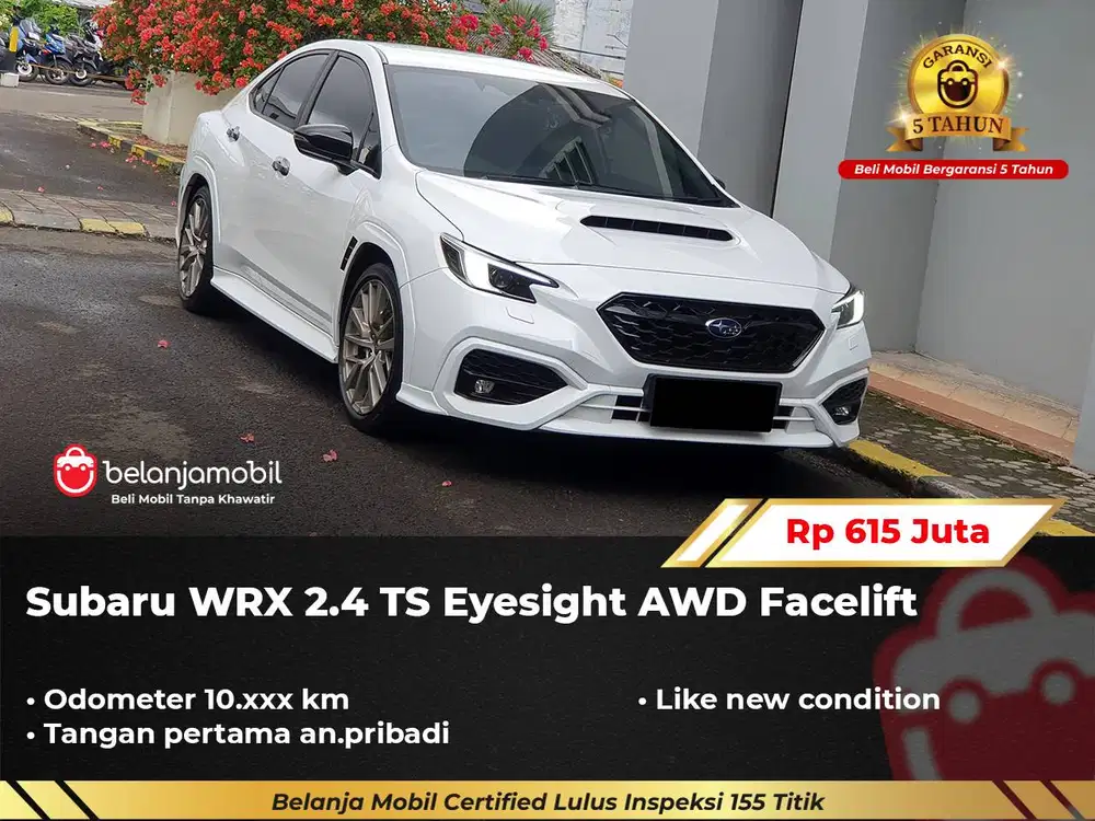 [ GARANSI 5THN AWD LOW KM ] Subaru WRX 2.4 TS Eyesight 2022/2023/2024