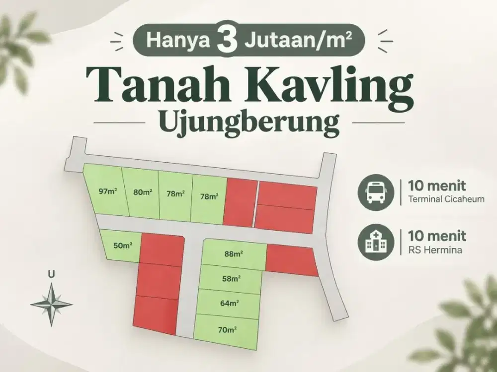 Tanah Kavling Siap Bangun di Ujung Berung, Kota Bandung