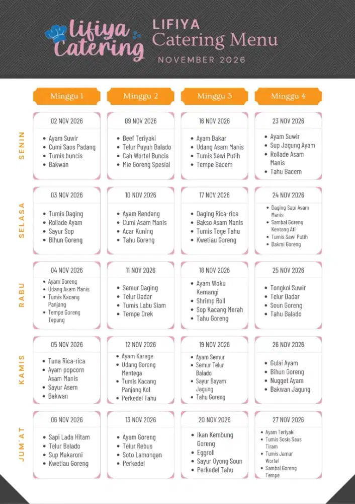 Catering Menu Istimewa