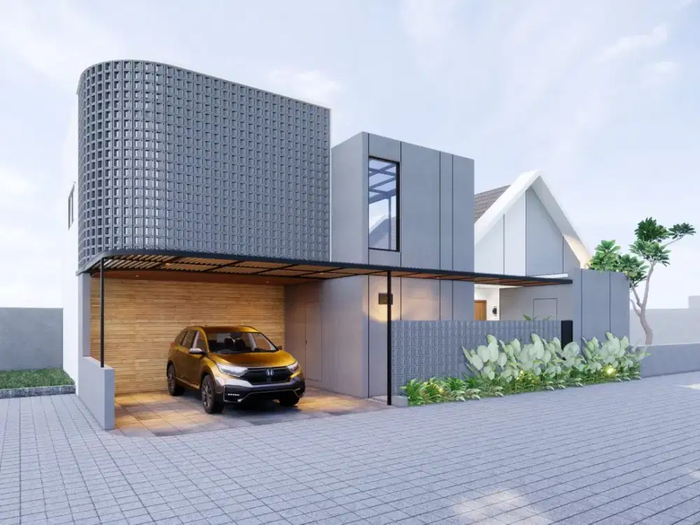 Rumah Konsep minimalis scandinavian Modern dekat Sekolah Internasional Budi Mulia Tajem