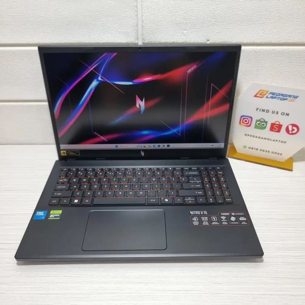 ACER NITRO V15 Core 5 210H RAM 16GB SSD 512GB RTX 3050 6GB Display 180