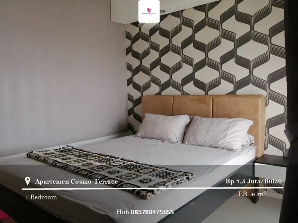 Disewakan Apartement Cosmo Terrace 1BR Full Furnished Mid Floor