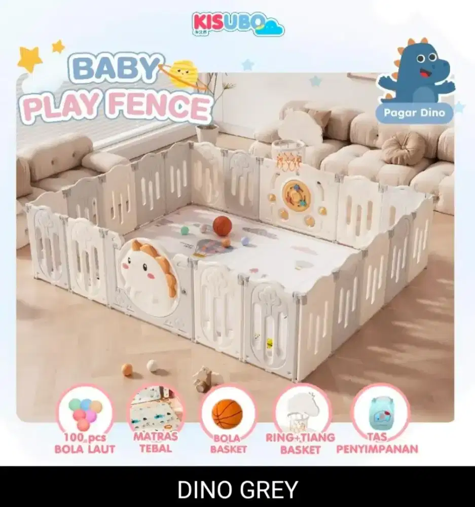 new Kisubo dino Baby Play Fence pagar
