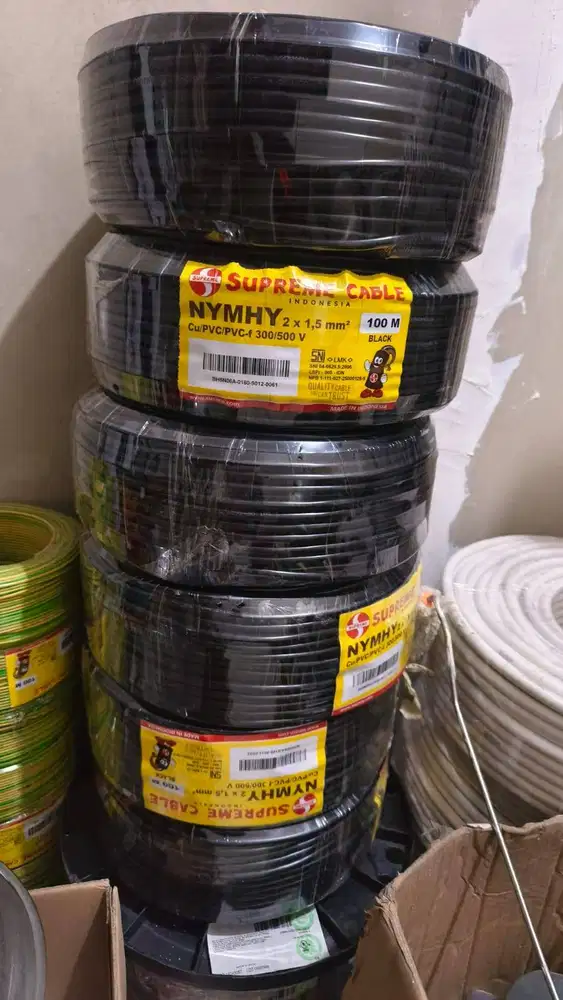 DIJUAL SUPREME CABLE NYMHY 2X1.5 MM @ 100 M