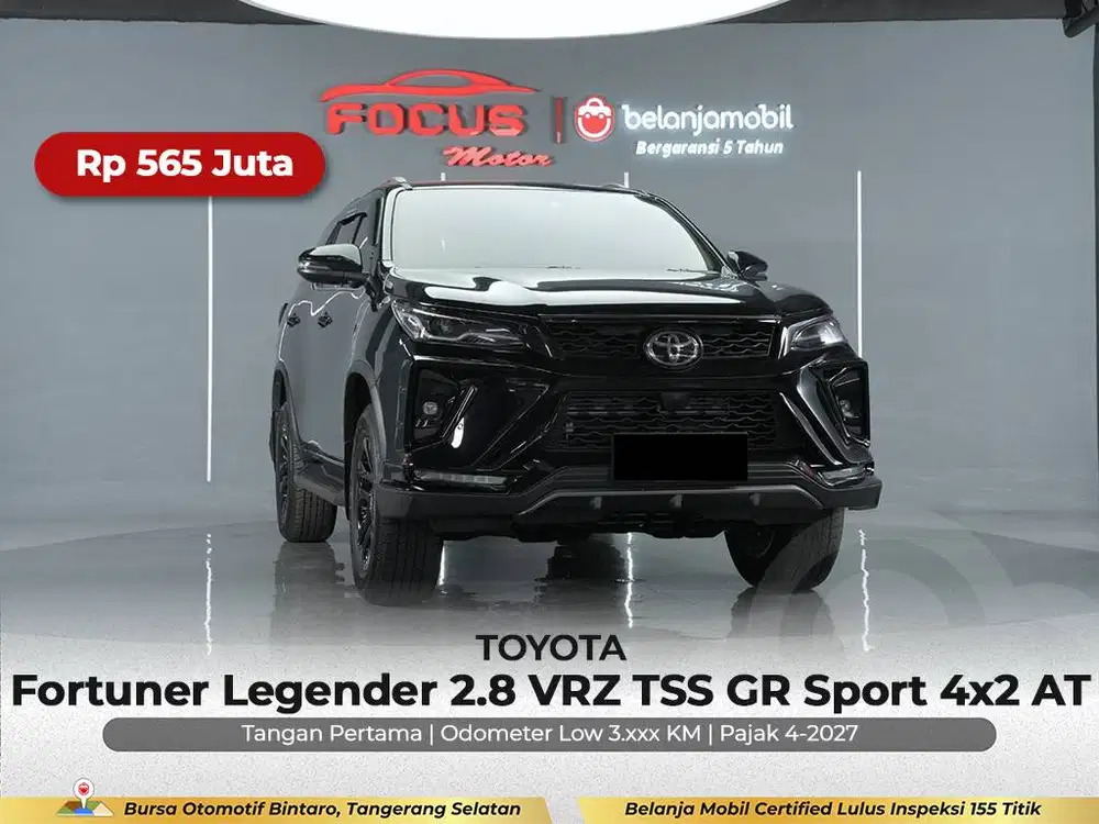 [GARANSI 5THN] Toyota Fortuner Legender 2.8 VRZ TSS GR 2026/2025/2024