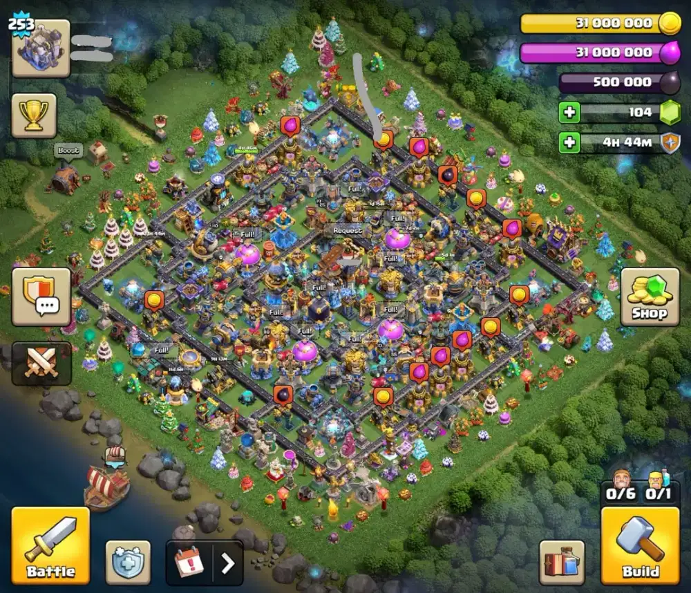 JUAL GAME CLASH OF CLANS (COC)TH 18 MAX LEVEL