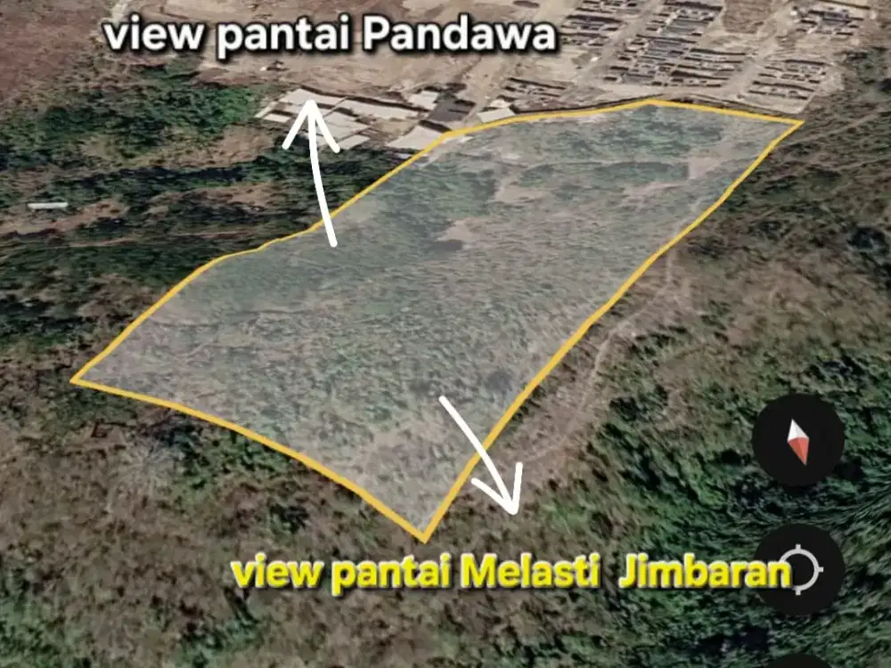 Dijual Tanah View Pantai Jimbaran di Benoa, Kuta Selatan - Bali