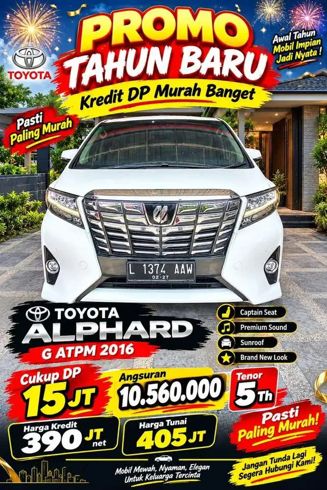 Toyota Alphard 2016 Bensin