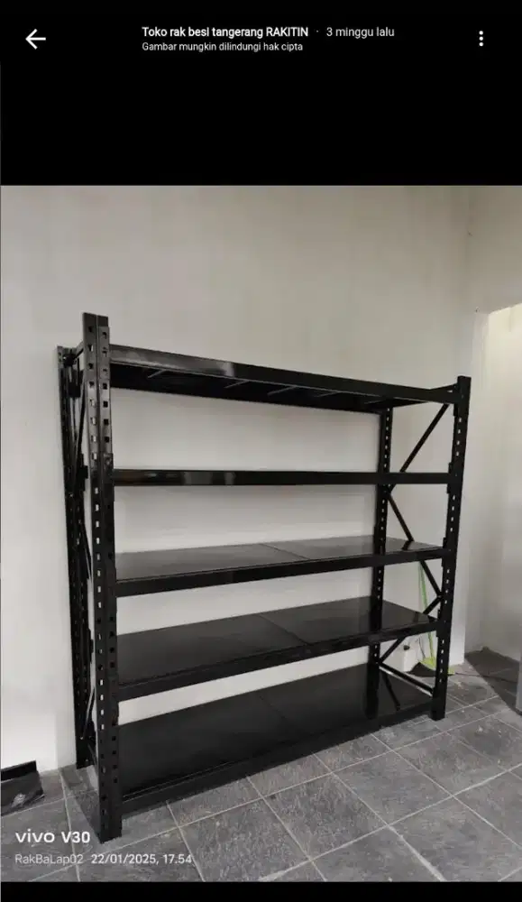 Rak besi sikulubang atau rak medium dan heavy duty
