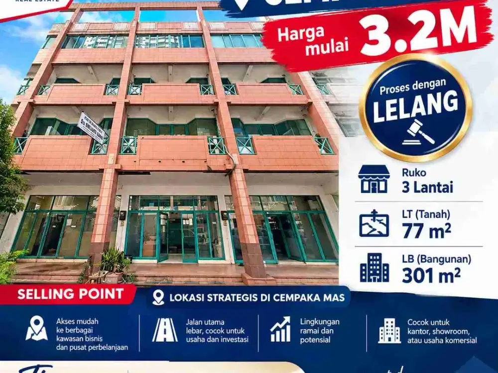 Ruko Strategis Jakarta Pusat Dekat Tol Cempaka Putih – Harga Mulai 3,2 M