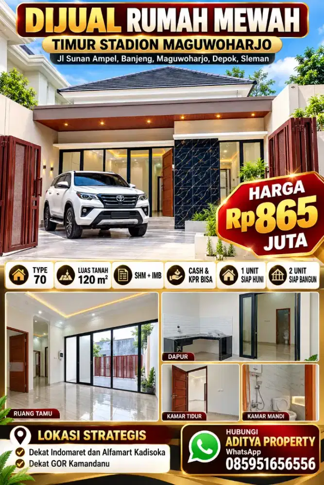 Rumah mewah minimalis di Maguwoharjo timur stadion Maguwoharjo Sleman