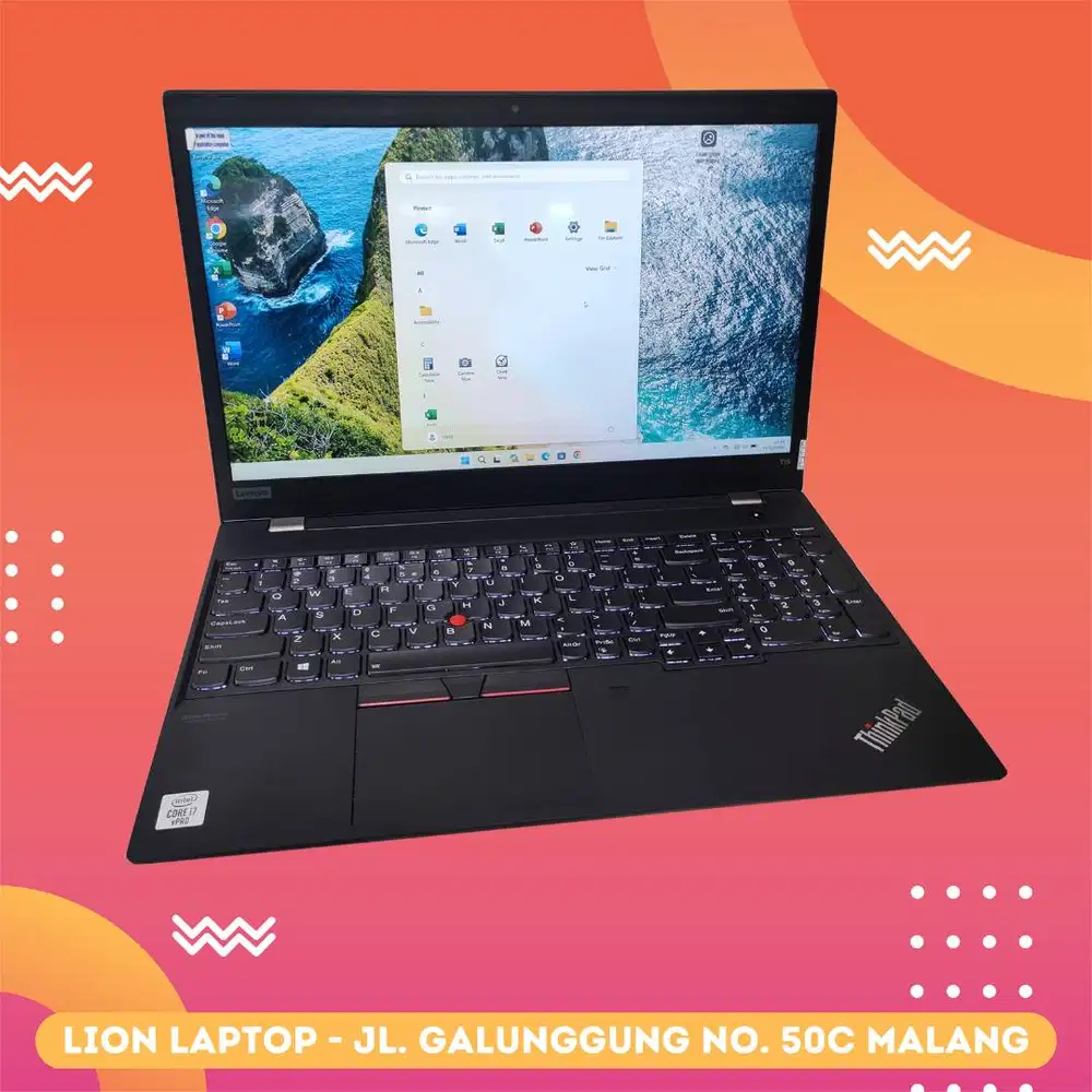 SSD 512GB i7 gen 10 Double VGA Lenovo Thinkpad T15 [29|10]