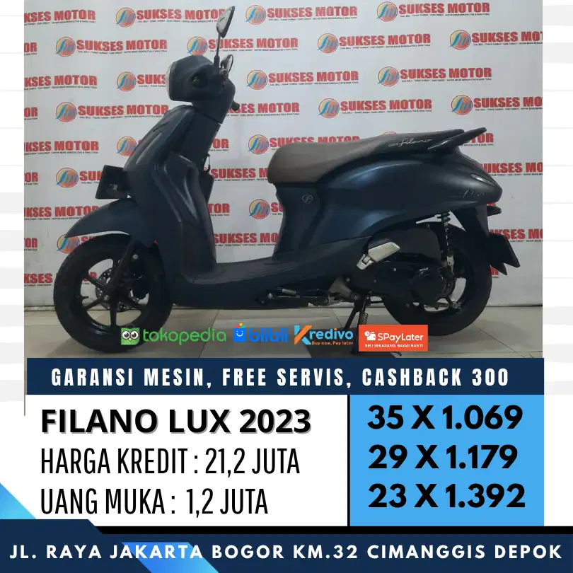 YAMAHA FILANO LUX 2023 MULUS CASH KREDIT UNIT BERGARANSI