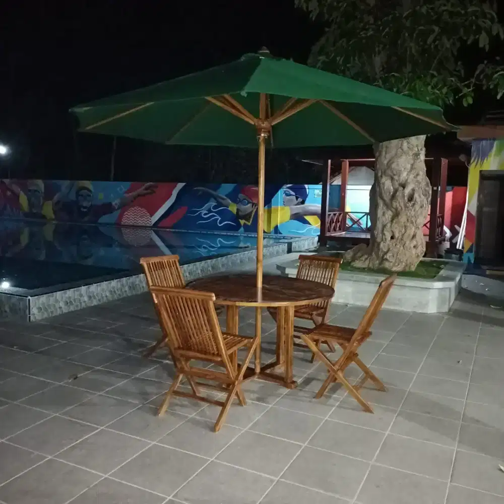 Meja payung,tenda minimalis,kursi cafe,kursi payung jati,bangku
