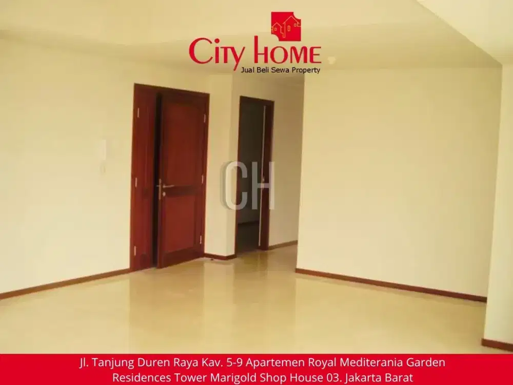 Sewa Apartemen 3+1 BR Unfurnished di Royal Mediterania Garden Residence Podomoro City