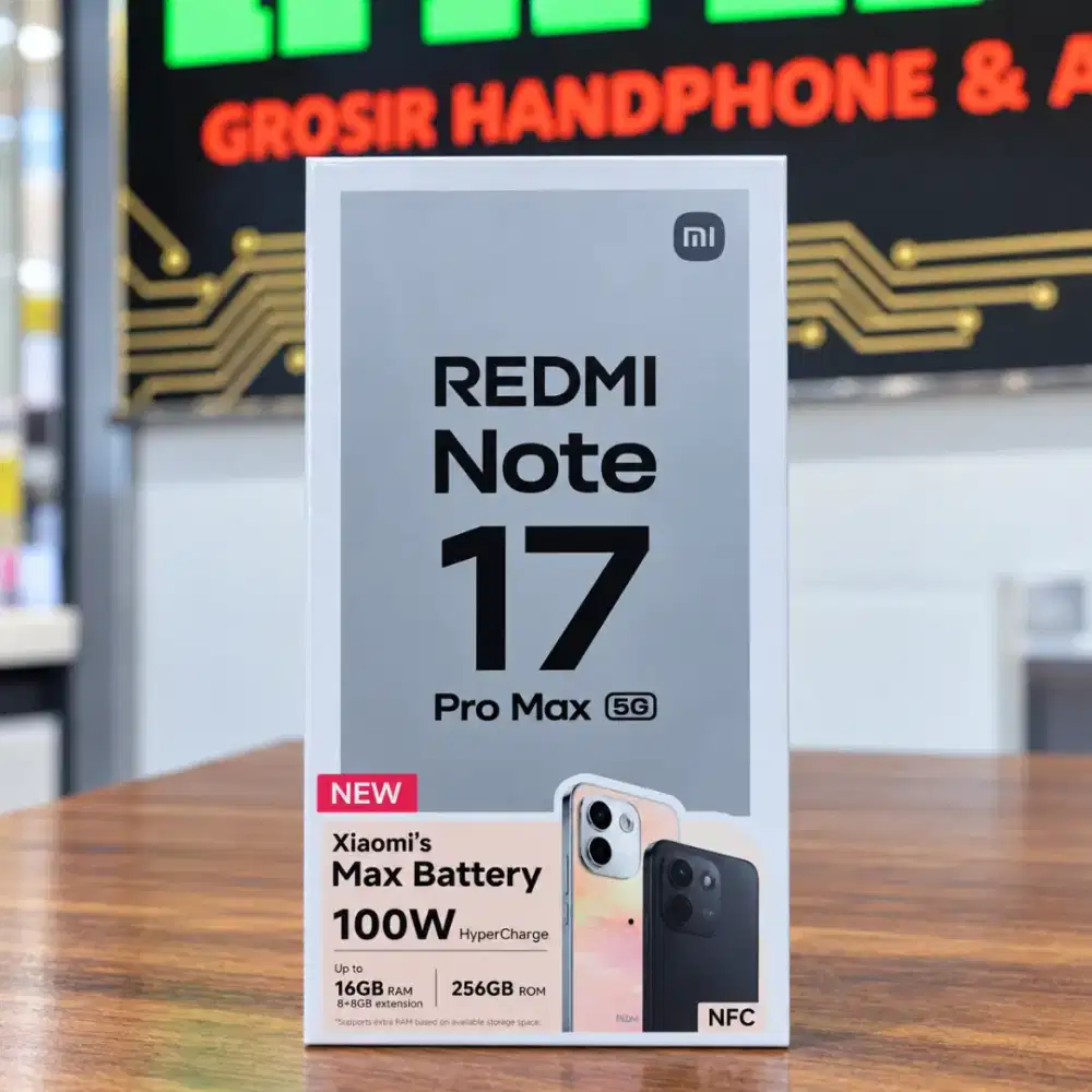 Xiaomi Redmi Note 17 Pro Max 5G 8/256 10.000mAh baterai 100wattResmi