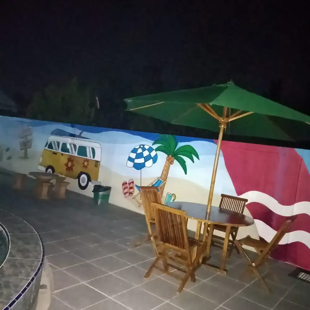 Kursi cafe,bangku outdoor,meja makan bulat,tenda jati,payung
