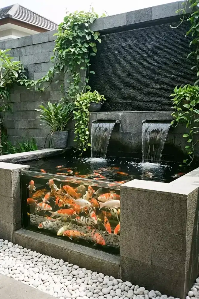 Tukang kolam ikan hias