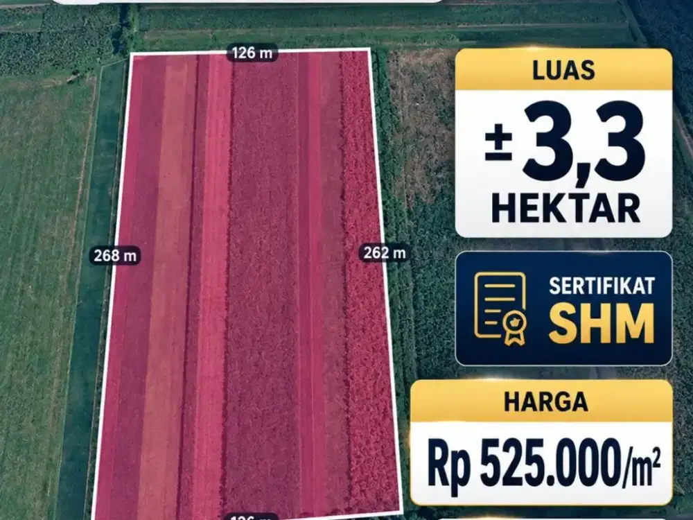Dijual Tanah Industri Lokasi Strategid di Kemlagi, Mojokerto
