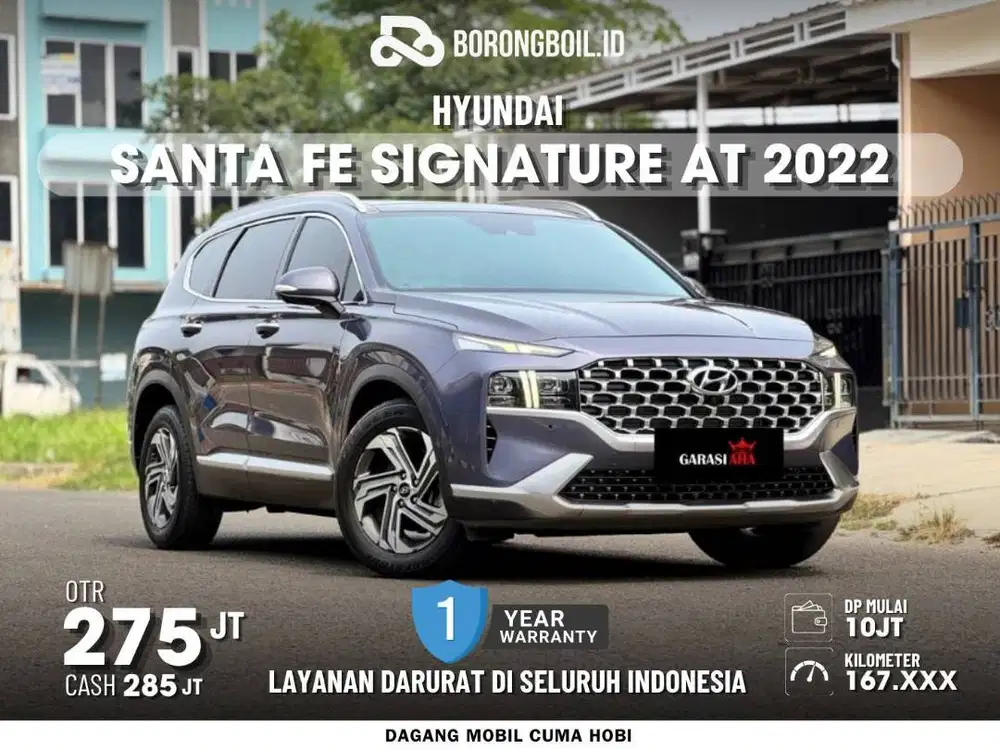 Hyundai Santa Fe Signature biru Tahun 2022