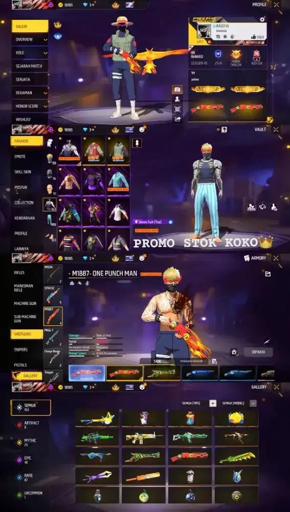 Jual Akun FF Sultan
