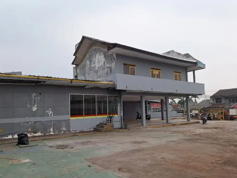 Disewakan lahan dan bangunan pinggir jalan raya jatibening