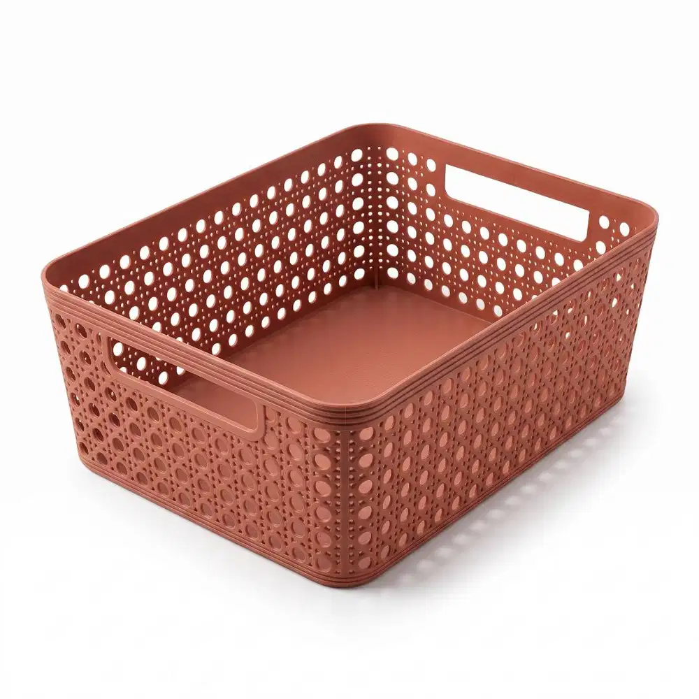 Keranjang Penyimpanan Plastik Serbaguna (Preloved) - Box Kotak Organiz