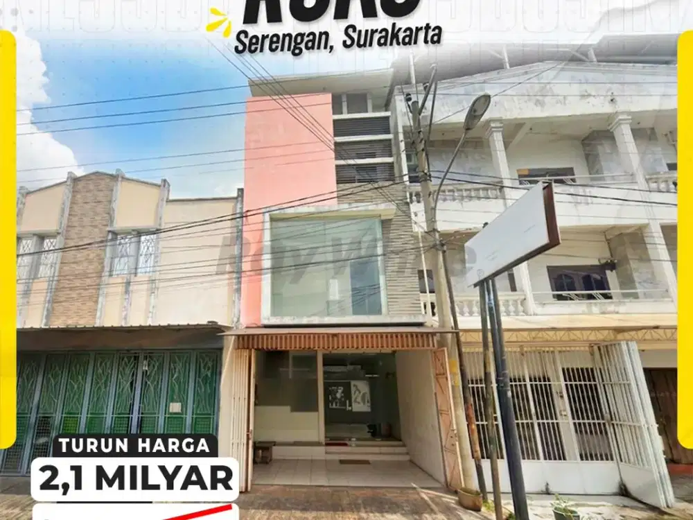 Dijual Ruko Strategis (Turun Harga) di Serengan, Surakarta