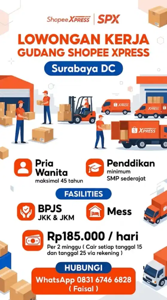Lowongan Kerja Gudang Shopee Surabaya DC
