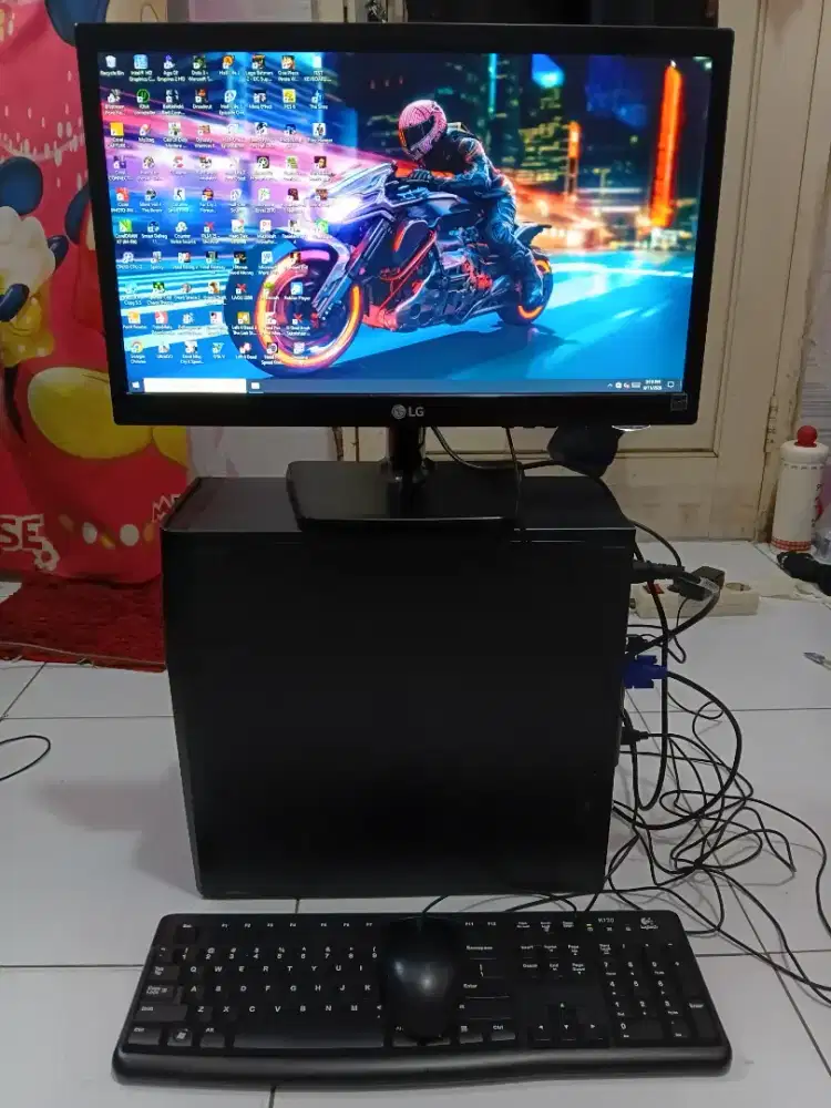 PC GAMING FULSET + LCD + RAM 8 GB + VGA 1 GB + HD 500 GB + GAMES APP