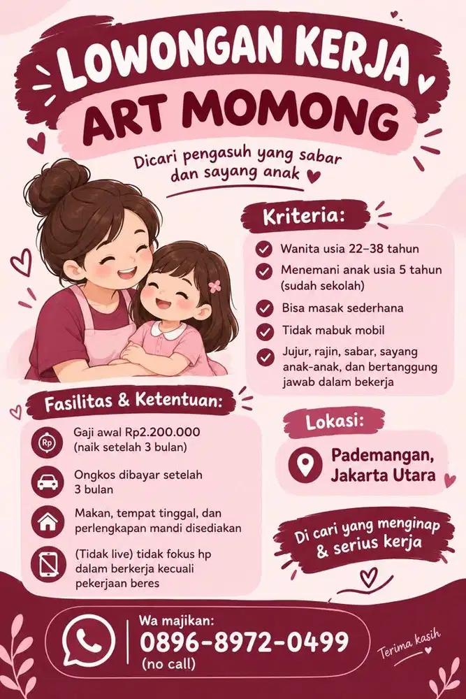 ART MOMONG (menginap)