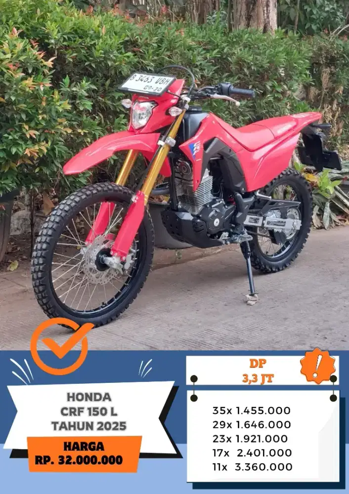 KM 2 ribu!! HONDA CRF 150 L TAHUN 2025