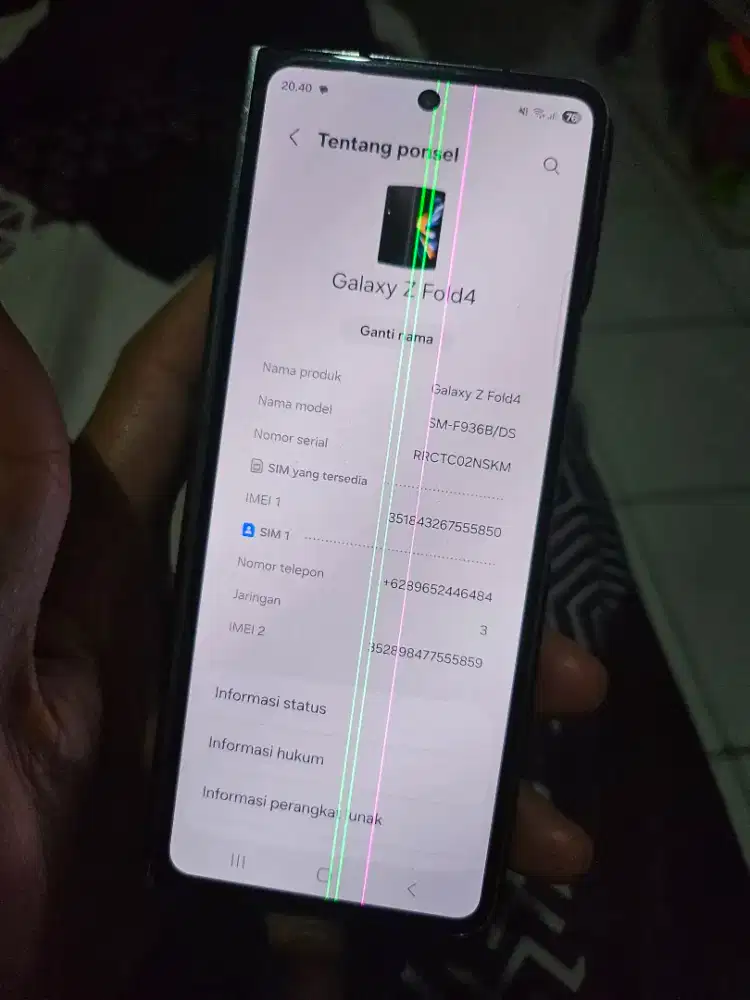 Galaxy fold 4 ex sein ram 12+12/256gb batangan