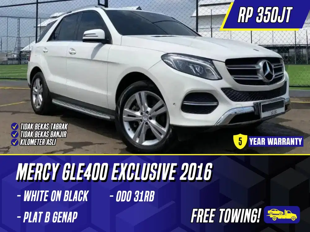 Mercedes Benz GLE400 Exclusive 2016 White on Black Putih Mercy GLE 400